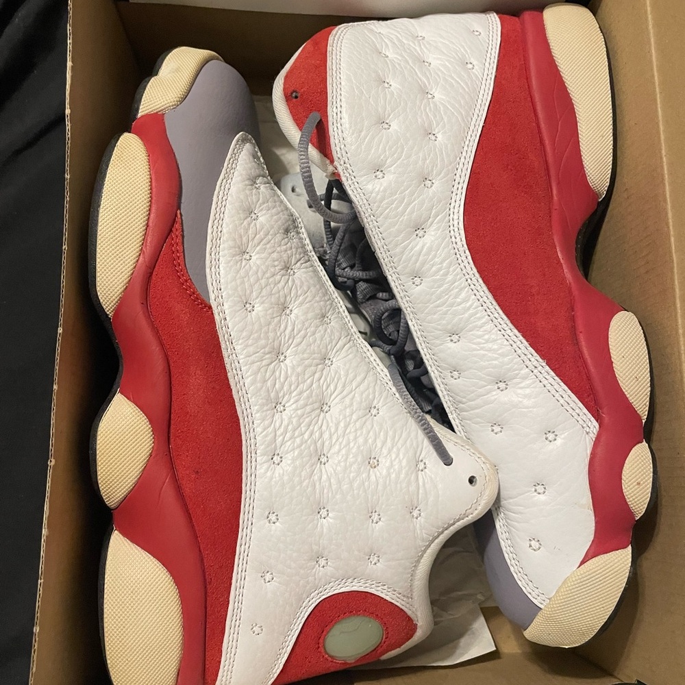 Red and White Sneakers